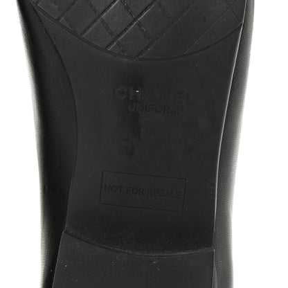 Chanel Lambskin Cap Toe CC Uniform Ballerina Flats 39 Black 8 of 10