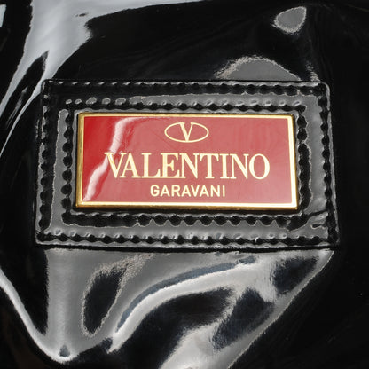 Valentino Garavani Patent Lacca Large Nuage Bow Hobo Black 6 of 8