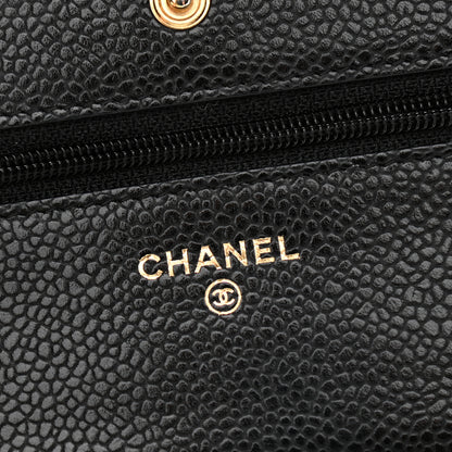 Chanel Caviar Quilted Wallet On Chain WOC Black 6 of 10