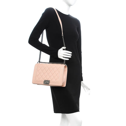 Chanel Calfskin Quilted New Medium Boy Flap Light Pink 2 of 11