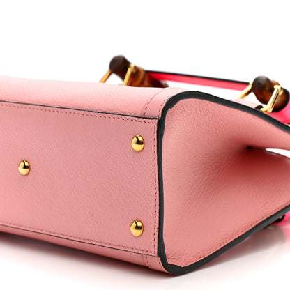 Gucci Wonka Grain Calfskin Mini Diana Tote Bag Wild Rose Fuxia Fluo 10 of 15