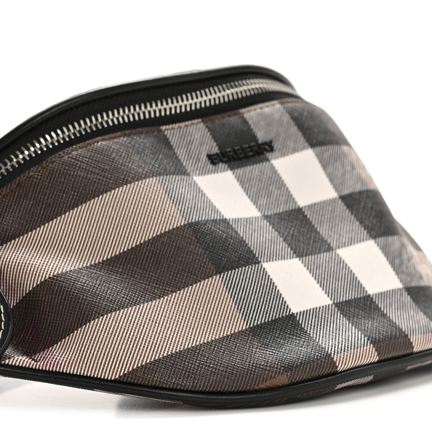 E-canvas Check Cason Bum Bag Dark Birch Brown