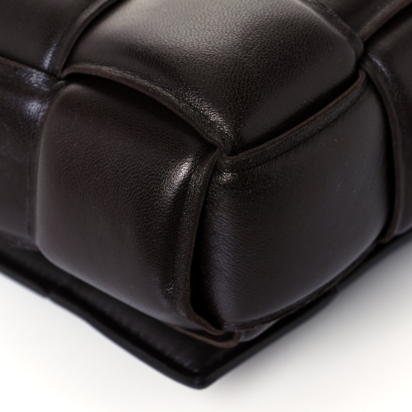 Lambskin Maxi Intreccio Padded Chain Cassette Crossbody Bag Black