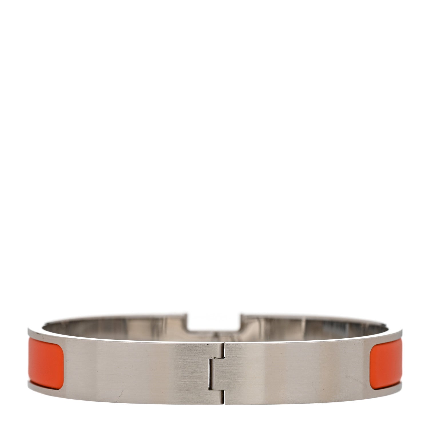 Hermes Matte Enamel Narrow Clic Clac HH Bracelet GM Orange 3 of 5