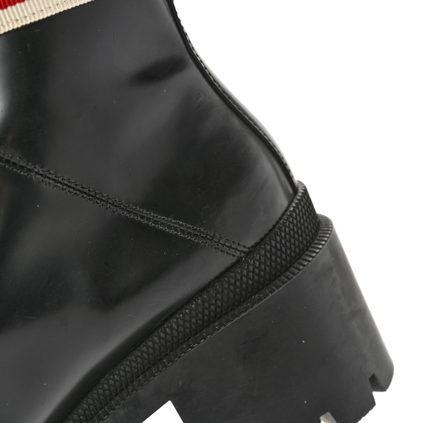 Calfskin Sylvie Web Womens Lace Up Combat Boots 37 Black