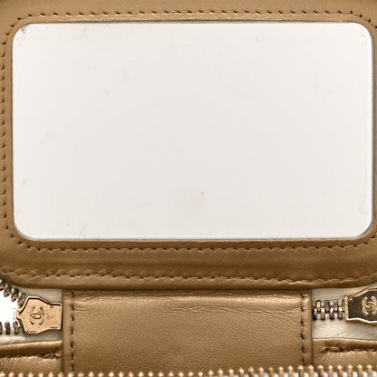 Chanel Lambskin Quilted Pearl Crush Mini Vanity Case With Chain White 6 of 11