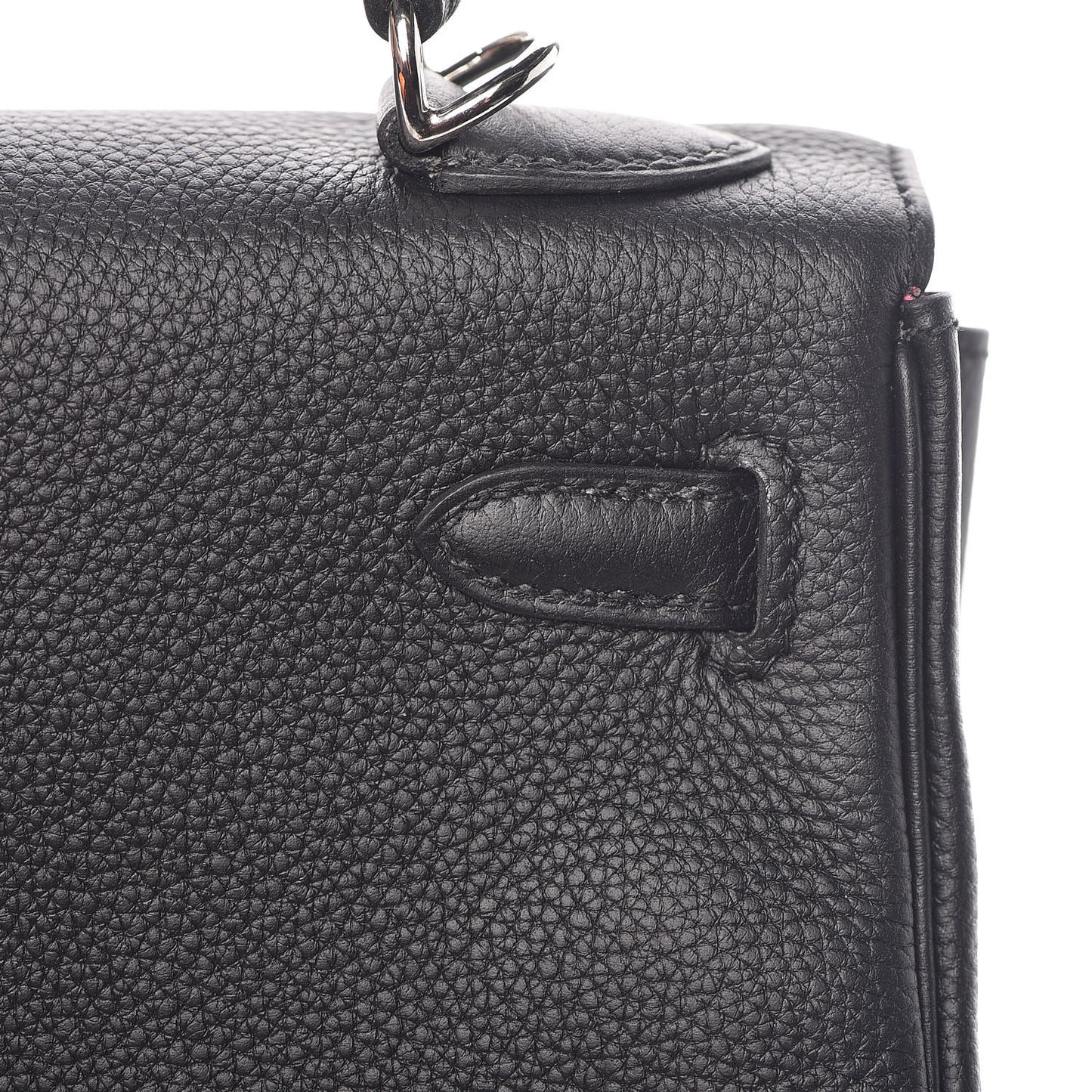 Togo Horseshoe Kelly Retourne 25 Black Magnolia