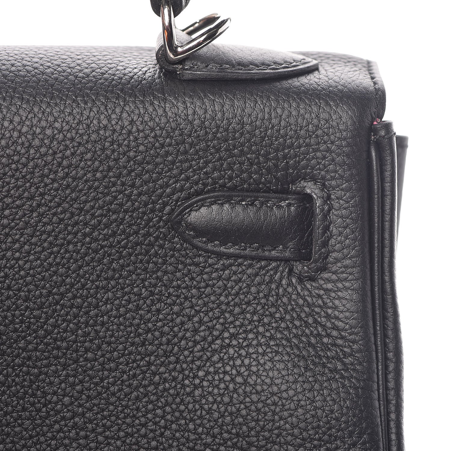 Hermes Togo Horseshoe Kelly Retourne 25 Black Magnolia 22 of 41