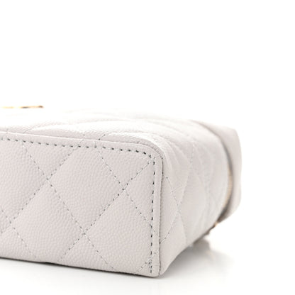 Chanel Caviar Quilted Trendy Handle Slim Vanity Light Grey 10 of 11