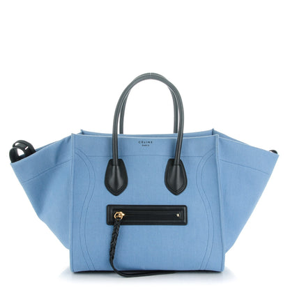 Celine Cotton Canvas Medium Phantom Luggage Blue 1 of 9