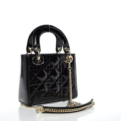 Christian Dior Patent Cannage Mini Lady Dior Black 3 of 10
