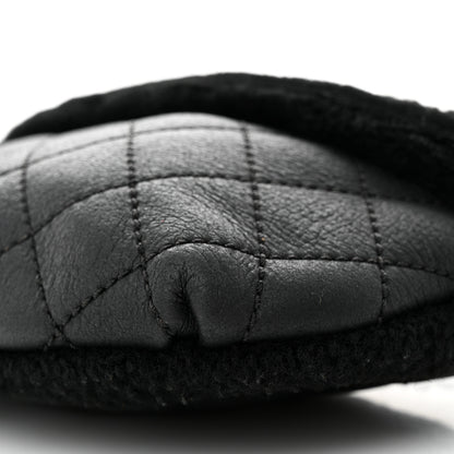 Chanel Calfskin Fur Quilted Waist Bag Fanny Pack Black 10 of 11