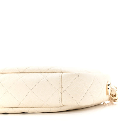 Chanel Caviar Flat Quilted Small Coco Tassel Camera Case White 10 of 10