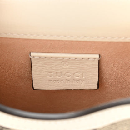 Gucci GG Supreme Monogram Azalea Calfskin Mini Horsebit 1955 Crossbody Bag Beige Ebony Mystic White 6 of 11