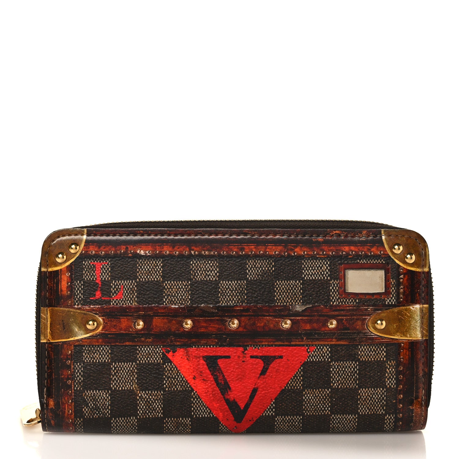 Louis Vuitton Transformed Damier Ebene Time Trunk Zippy Wallet 1 of 6