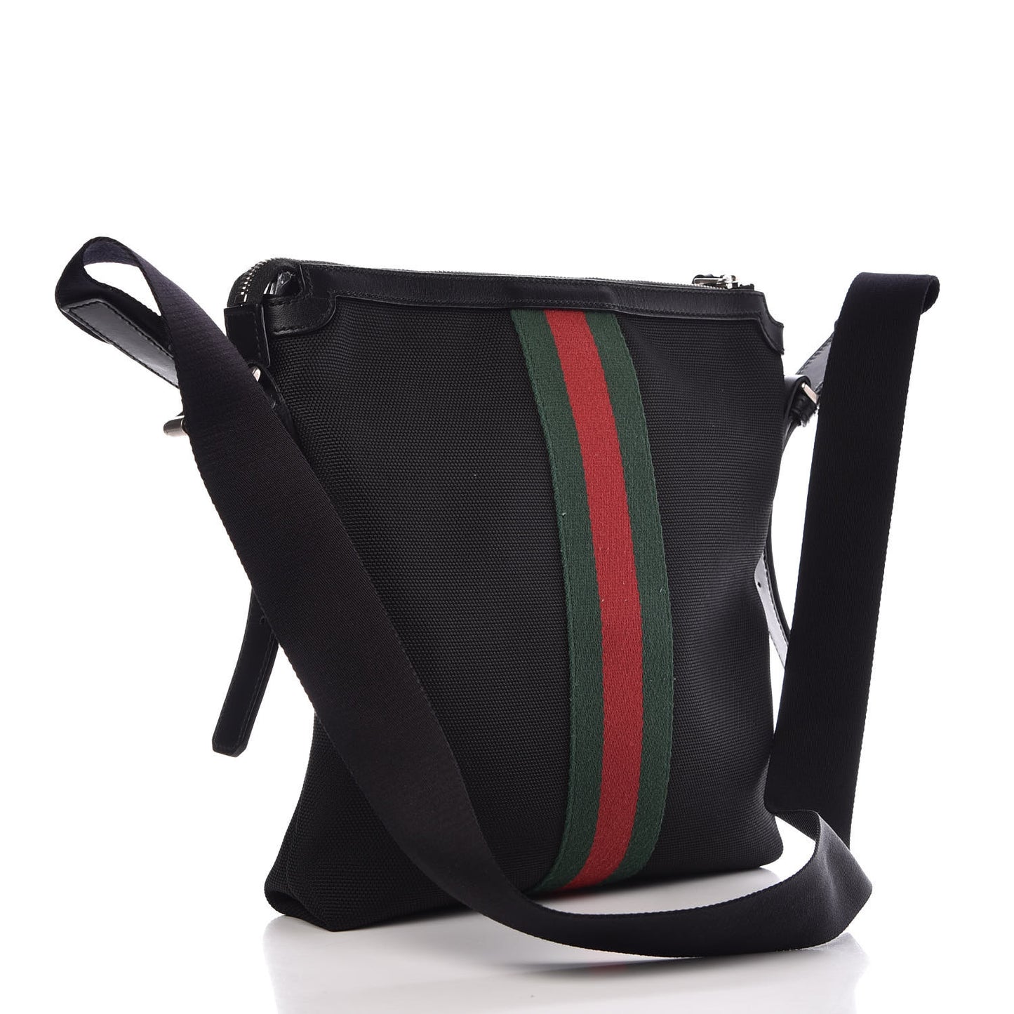 Techno Canvas Web Messenger Bag Black