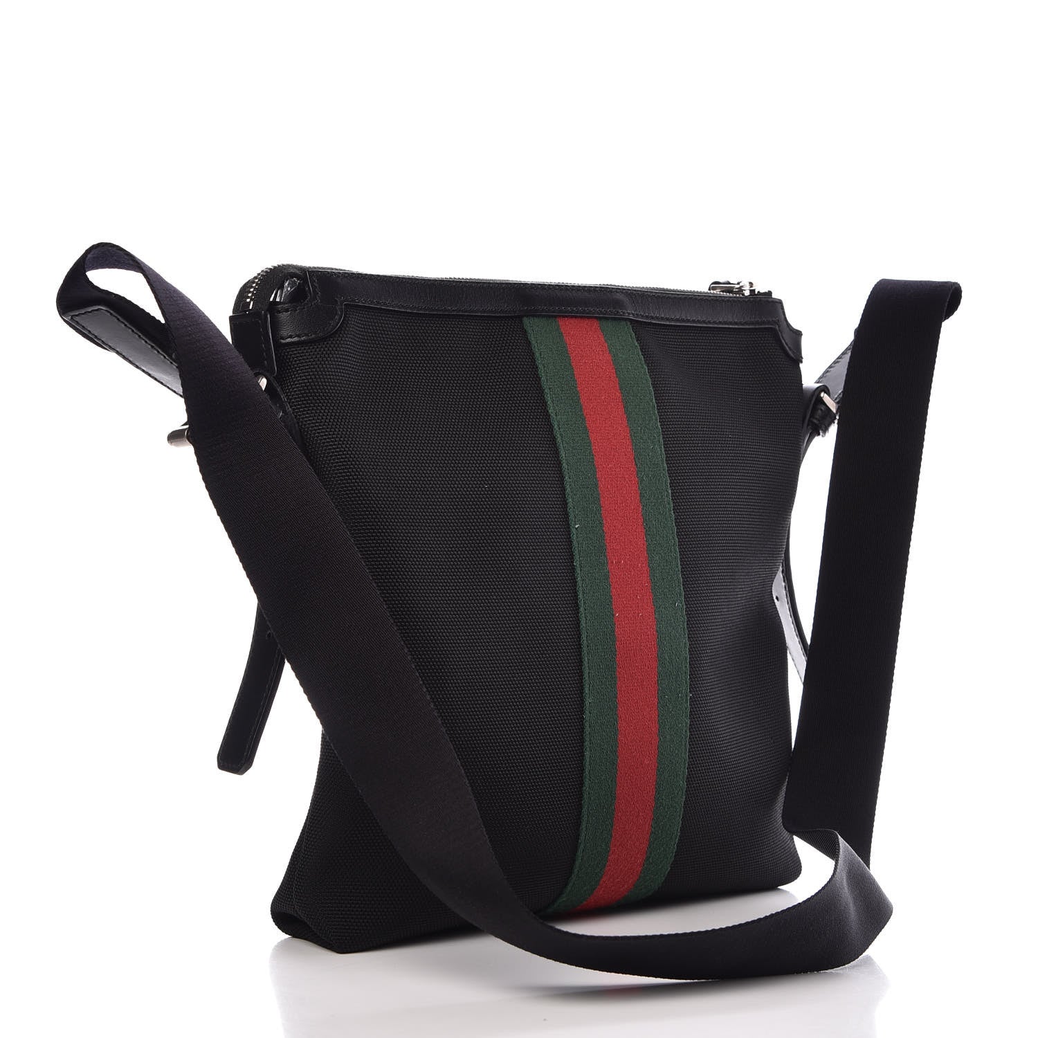 Gucci Techno Canvas Web Messenger Bag Black 3 of 11