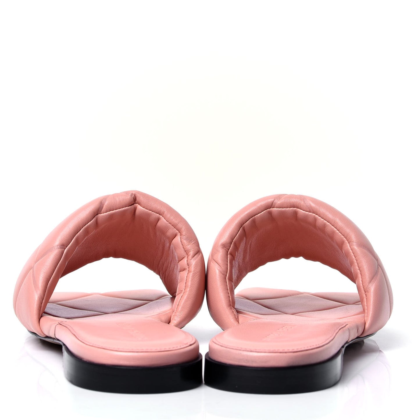 Nappa Quilted Rubber Lido Flat Sandals 38 Blossom
