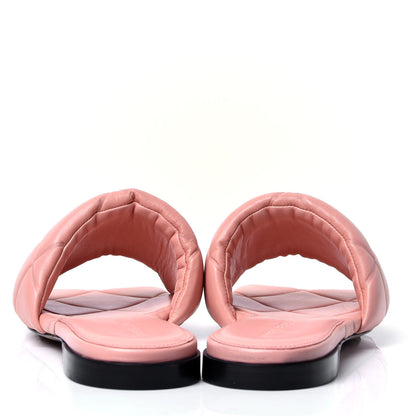 Bottega Veneta Nappa Quilted Rubber Lido Flat Sandals 38 Blossom 4 of 6