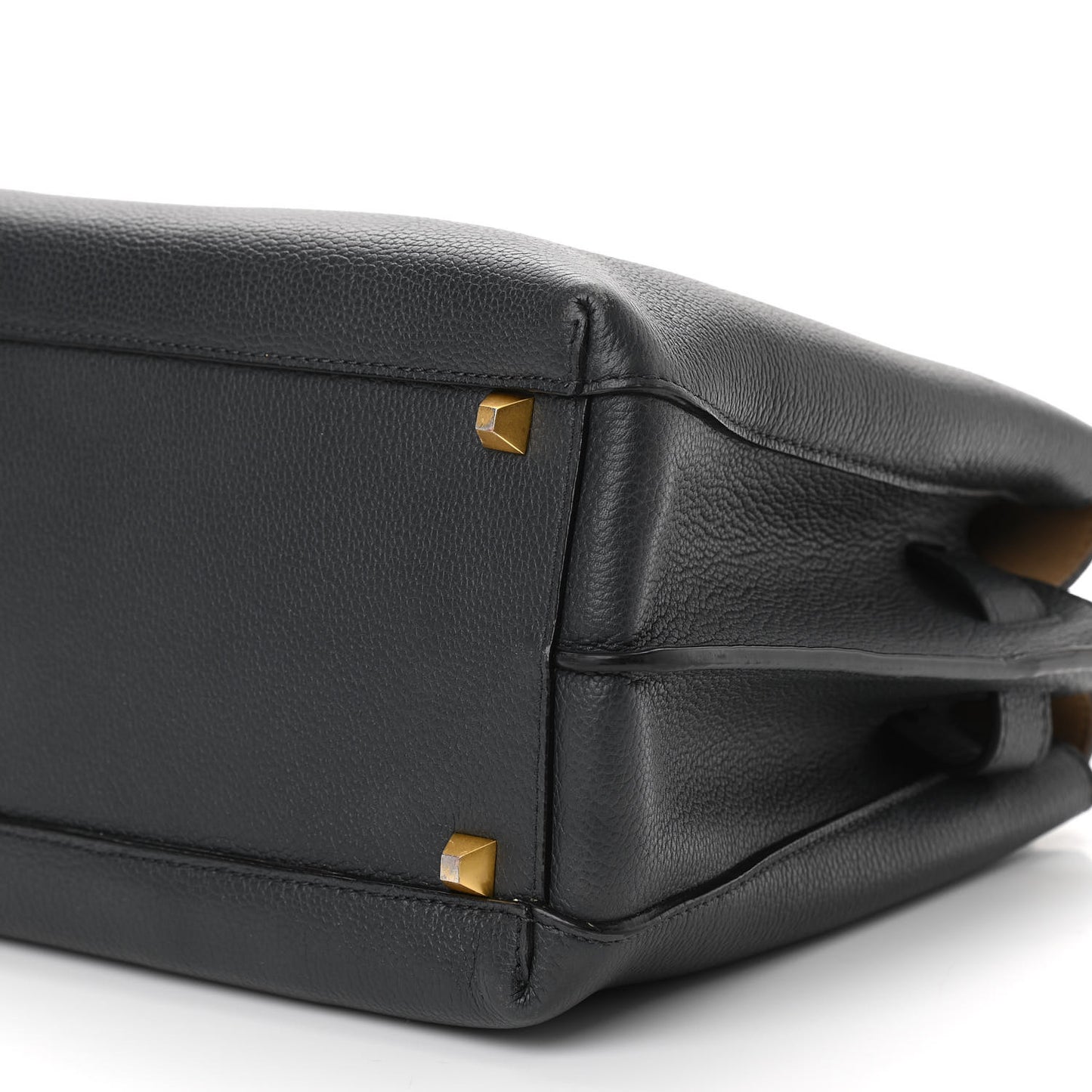 Grained Calfskin Medium Milla Tote Phantom Grey