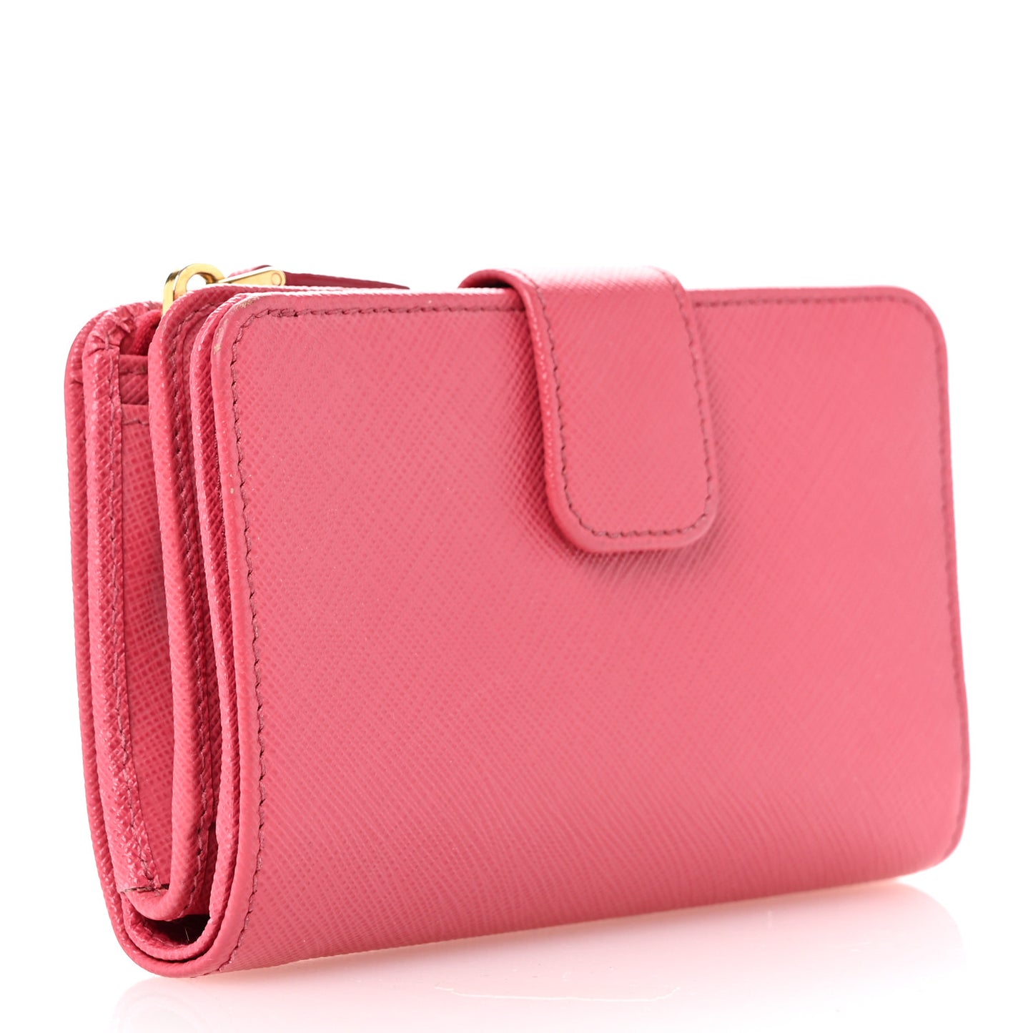 Saffiano Metal Compact Wallet Peonia Begonia