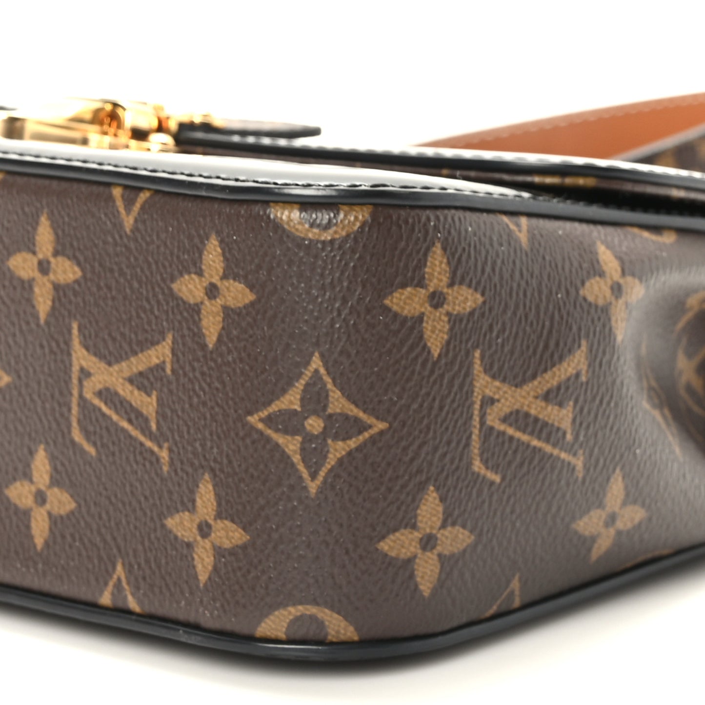 Patent Calfskin Monogram Cherrywood BB Black