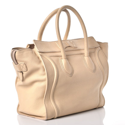 Celine Pebbled Calfskin Mini Luggage Cream 4 of 12