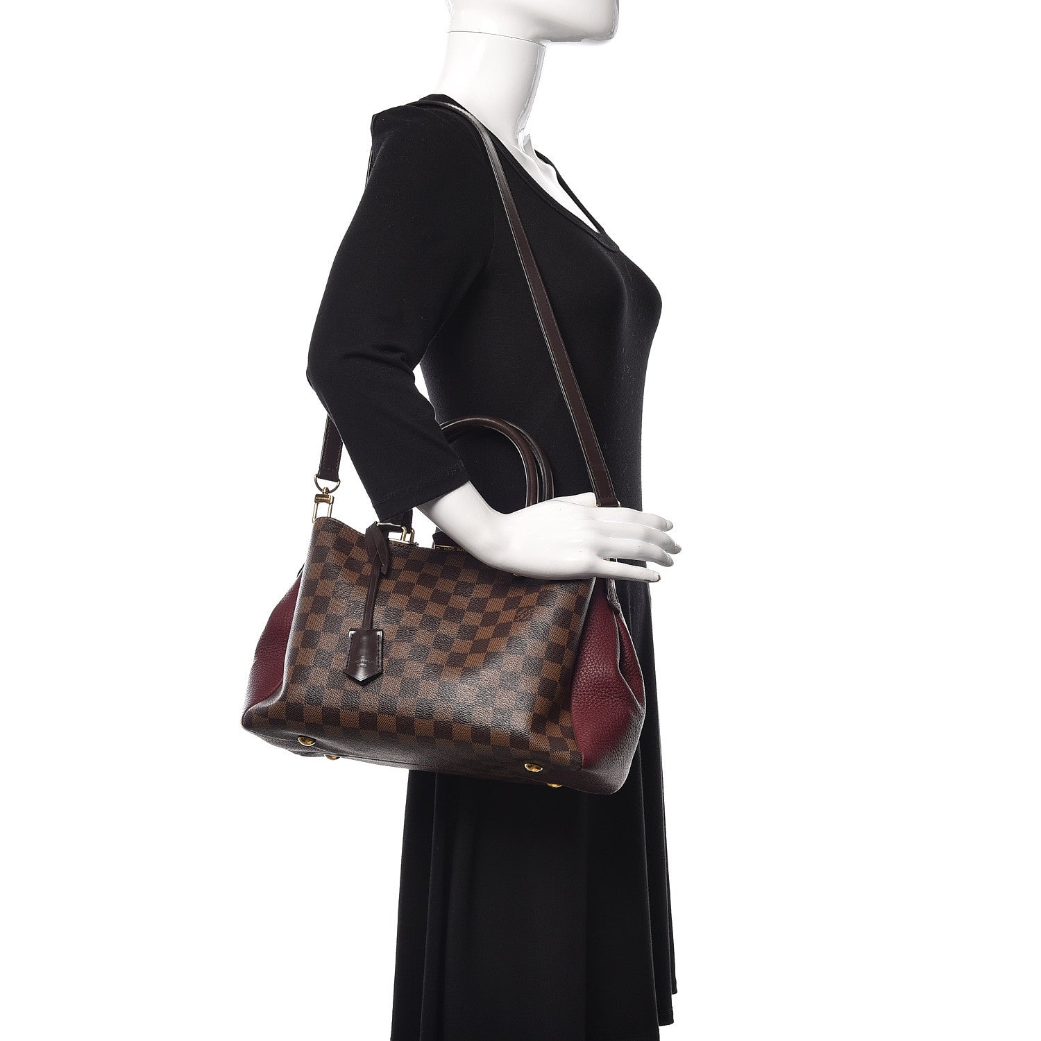Louis Vuitton Damier Ebene Cuir Taurillon Brittany Bordeaux 2 of 15