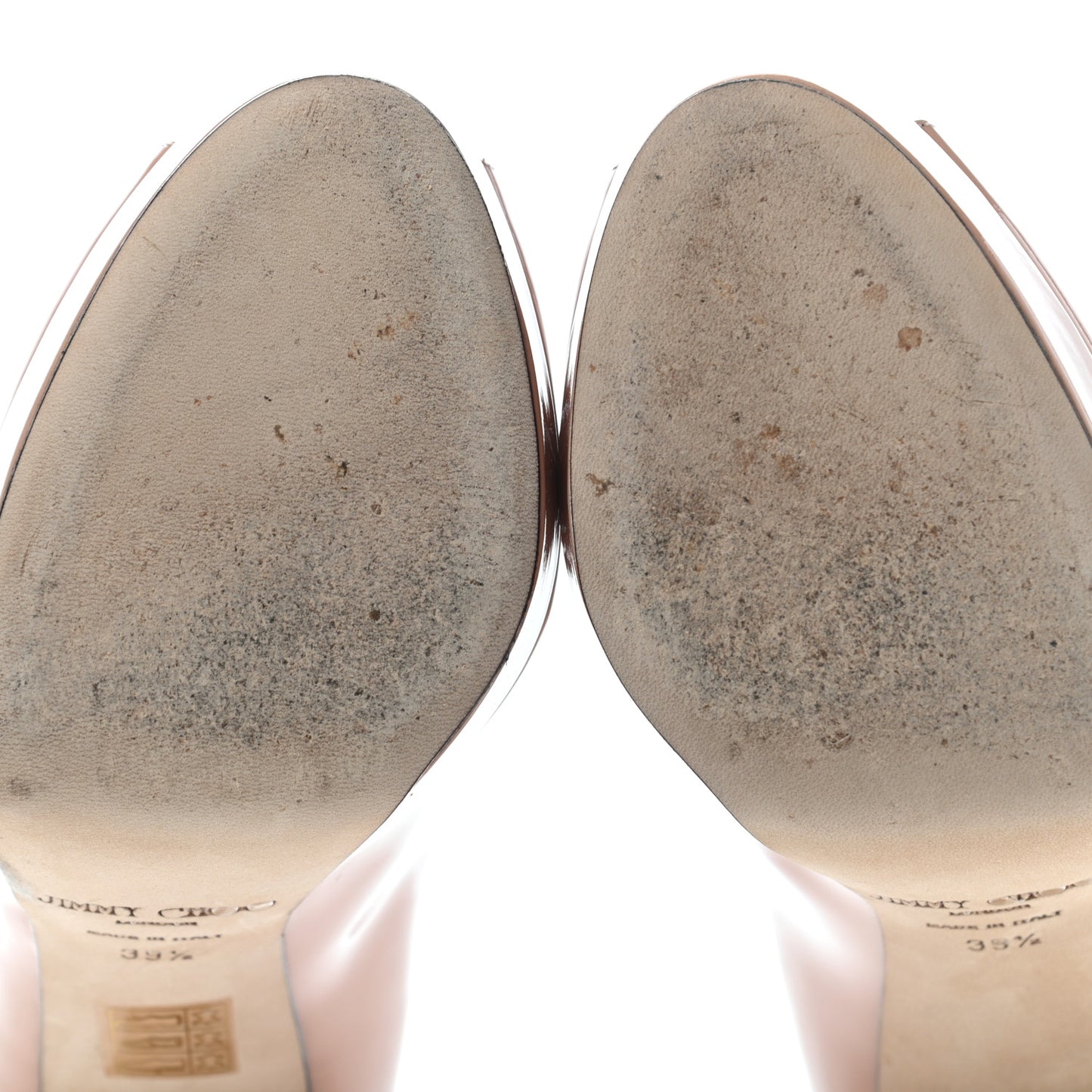 Patent Luna Platform Peep Toe Pumps 39.5 Blush