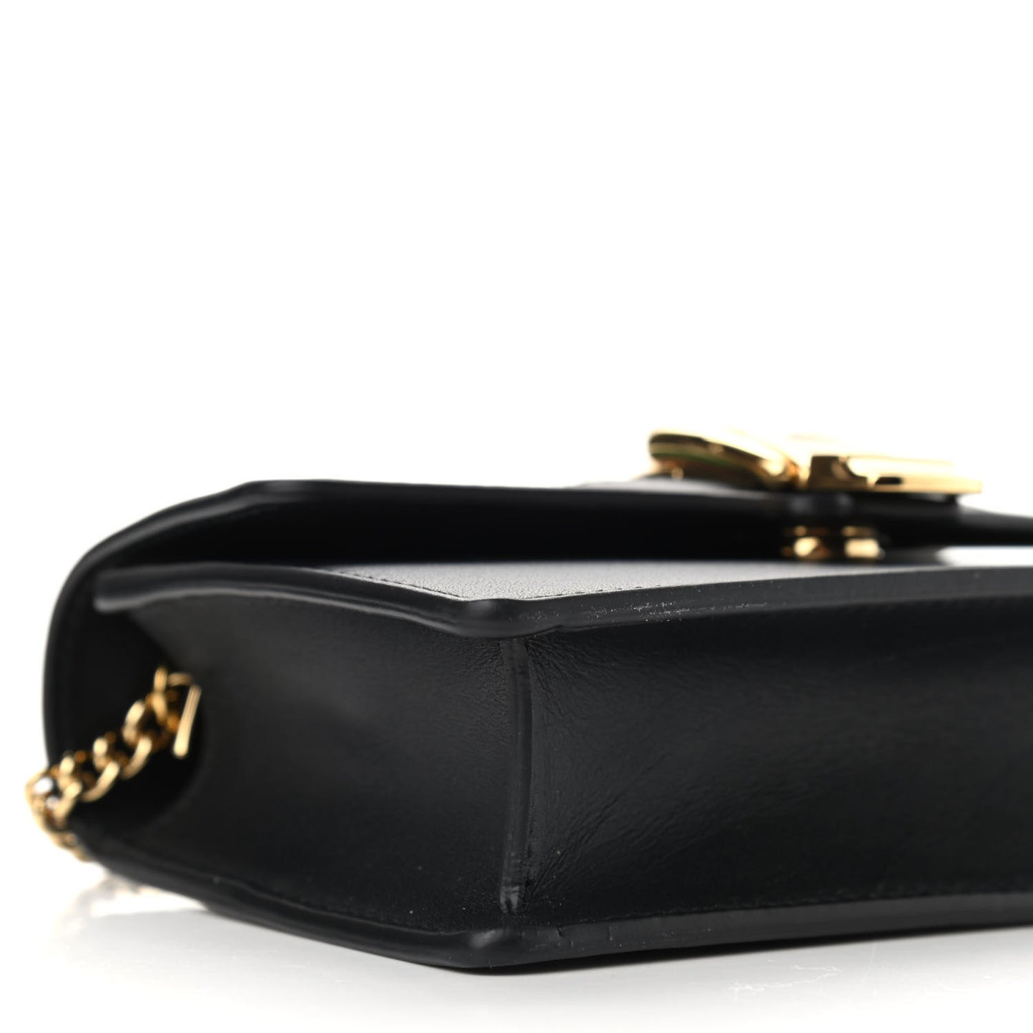 Calfskin Super Mini Sylvie Chain Shoulder Bag Black