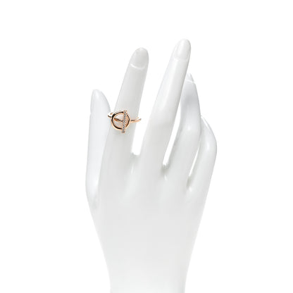 Hermes 18K Rose Gold Diamond PM Echappee Ring 52 6 2 of 6
