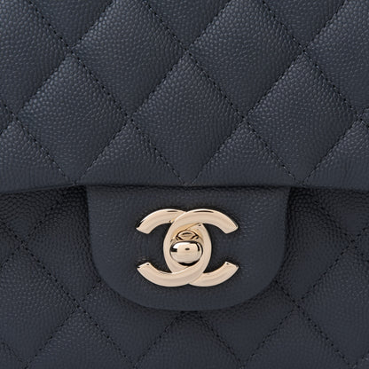 Chanel Caviar Quilted Medium Double Flap Dark Grey 7 of 10
