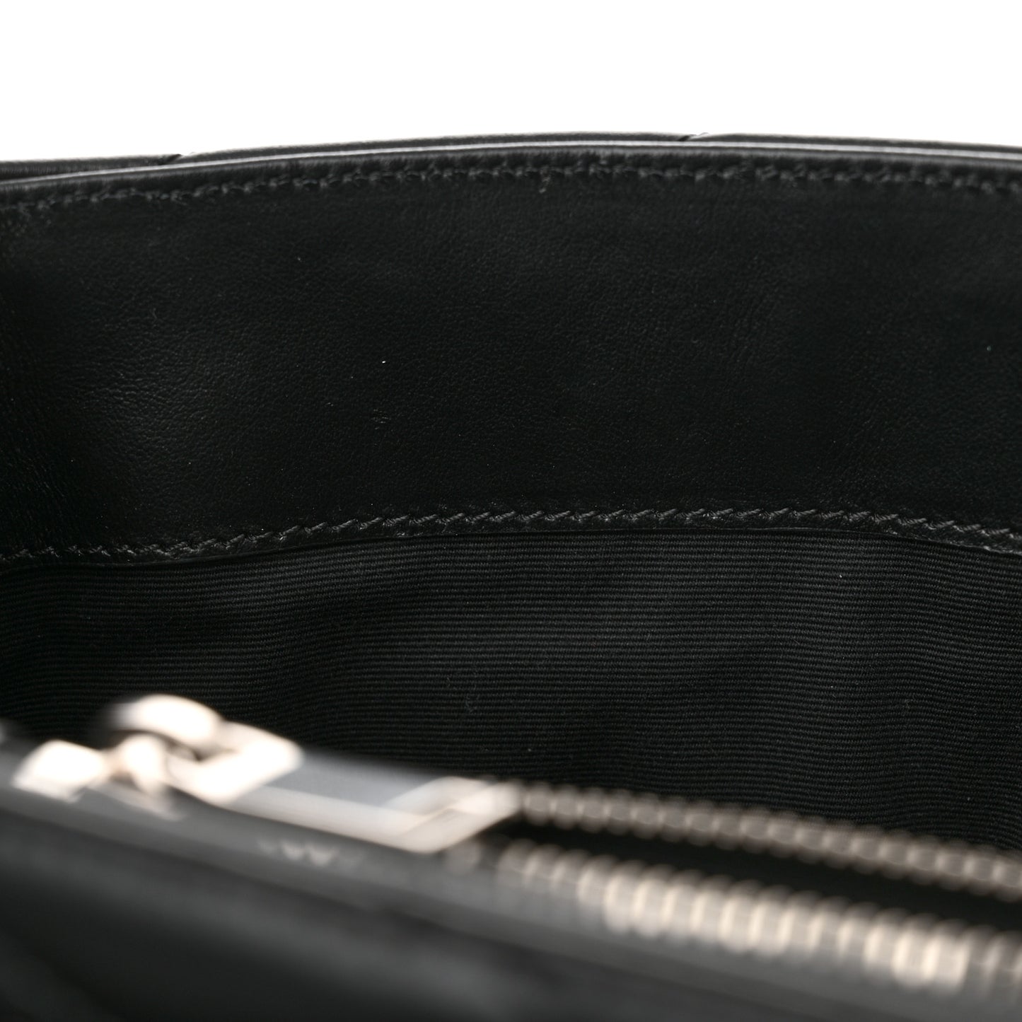 Calfskin Y Quilted Monogram Medium Loulou Chain Satchel Black