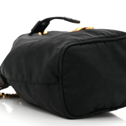 Versace Nylon Medusa Drawstring Bucket Bag Black 8 of 9