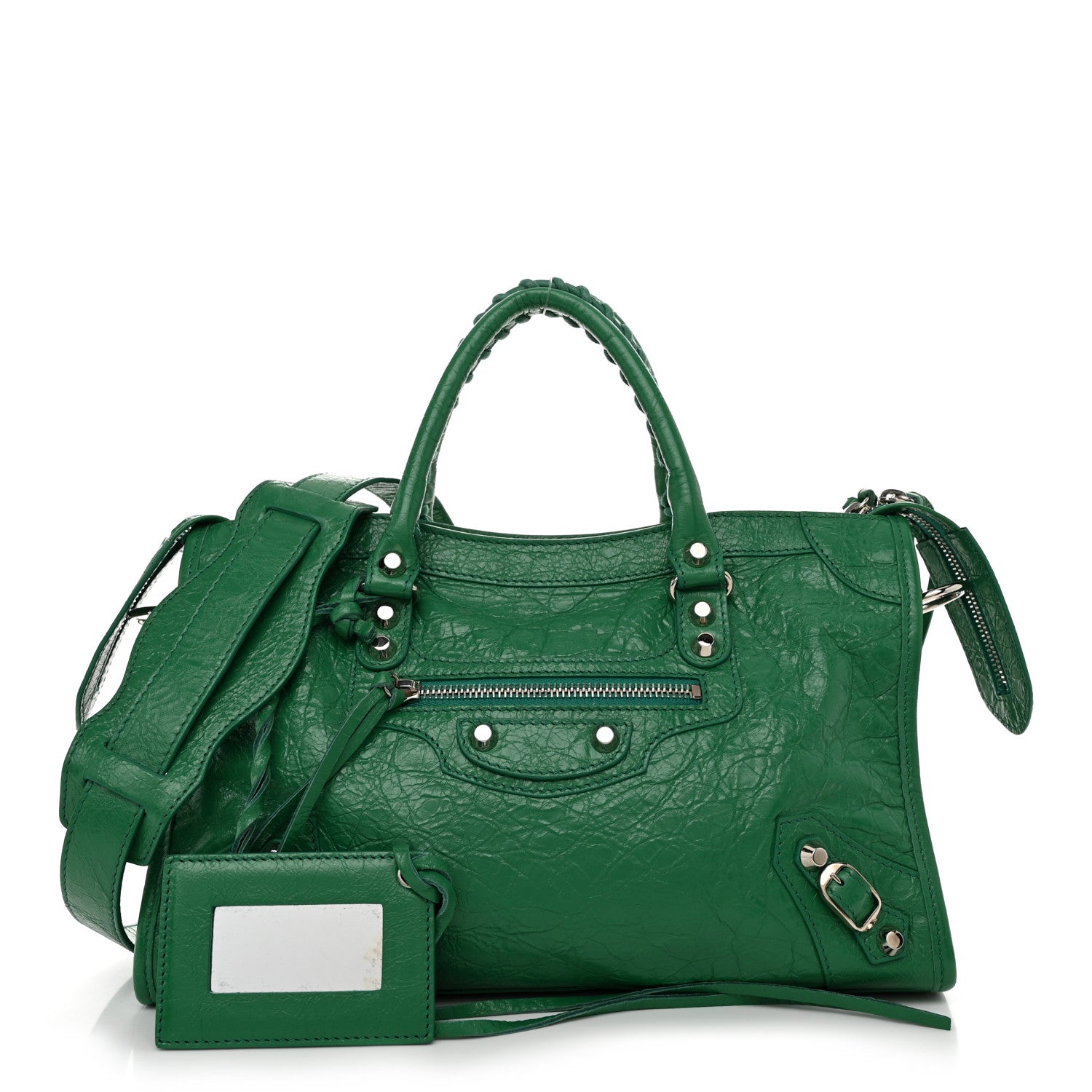 Balenciaga Agneau Classic Silver Hardware S City Magic Green 3 of 11