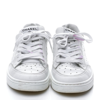 Chanel Calfskin Womens Logo Sneakers 36 White 4 of 8