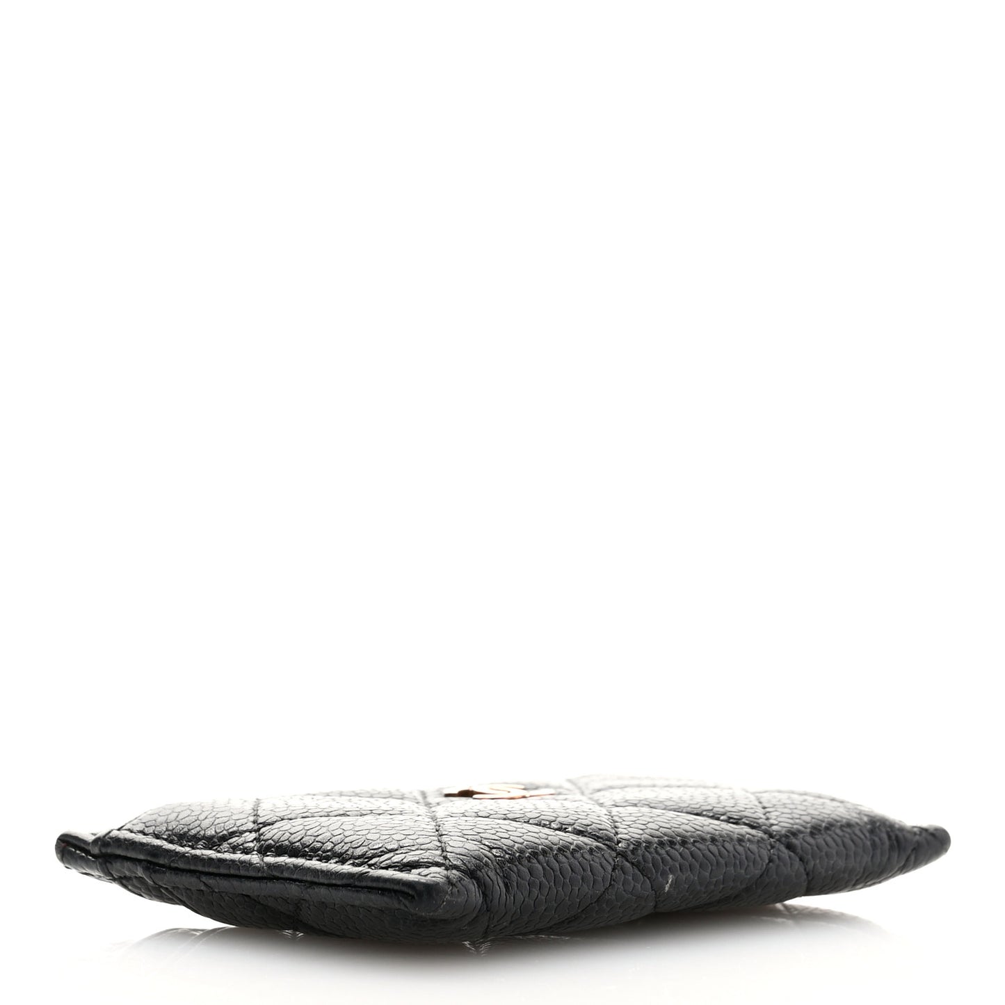 Caviar Quilted Card Holder Black