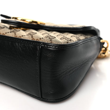 Gucci Monogram Azalea Calfskin Matelasse Diagonal Mini GG Marmont Top Handle Shoulder Bag Beige Ebony Black 10 of 10