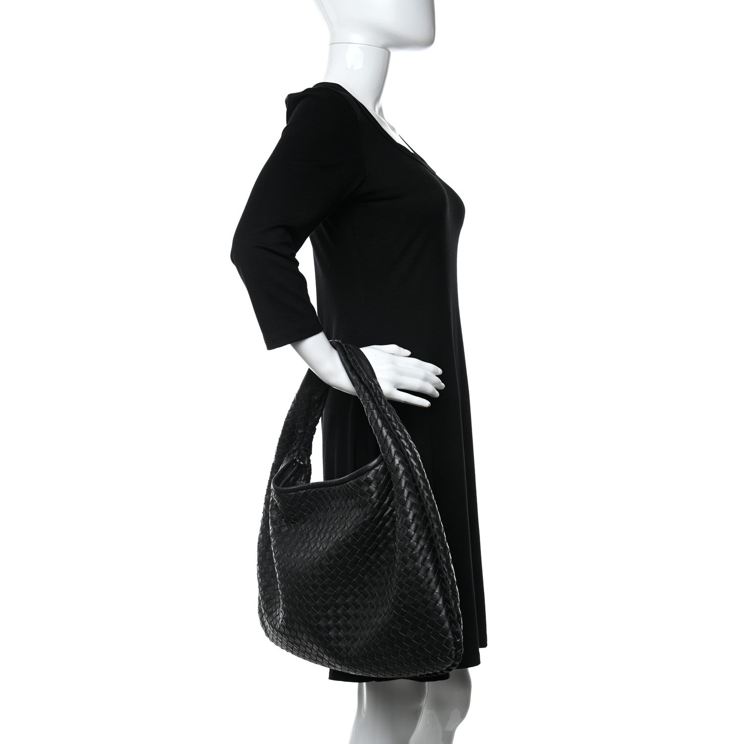 Bottega Veneta Nappa Intrecciato Large Veneta Hobo Black 3 of 12