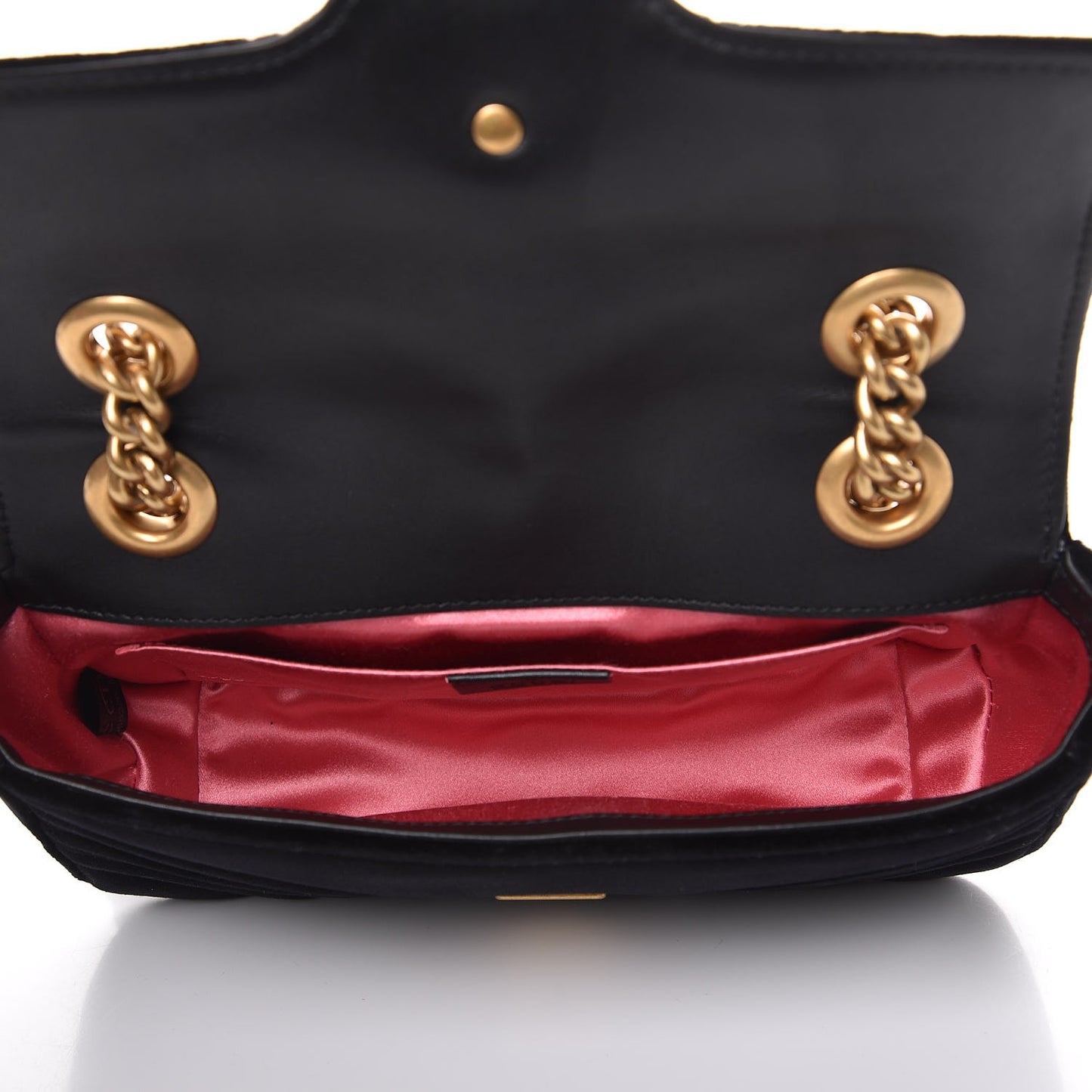 Velvet Matelasse Mini GG Marmont Shoulder Bag Black