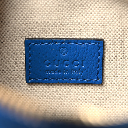 Gucci GG Supreme Monogram Mix Textured Dollar Calfskin Rhombus Inlay Crossbody Bag Beige Ebony Harvest Joy Blue 6 of 10