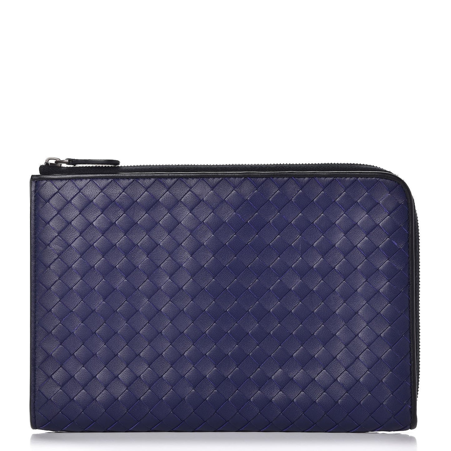 Nappa Intrecciato Flat Zip Pouch