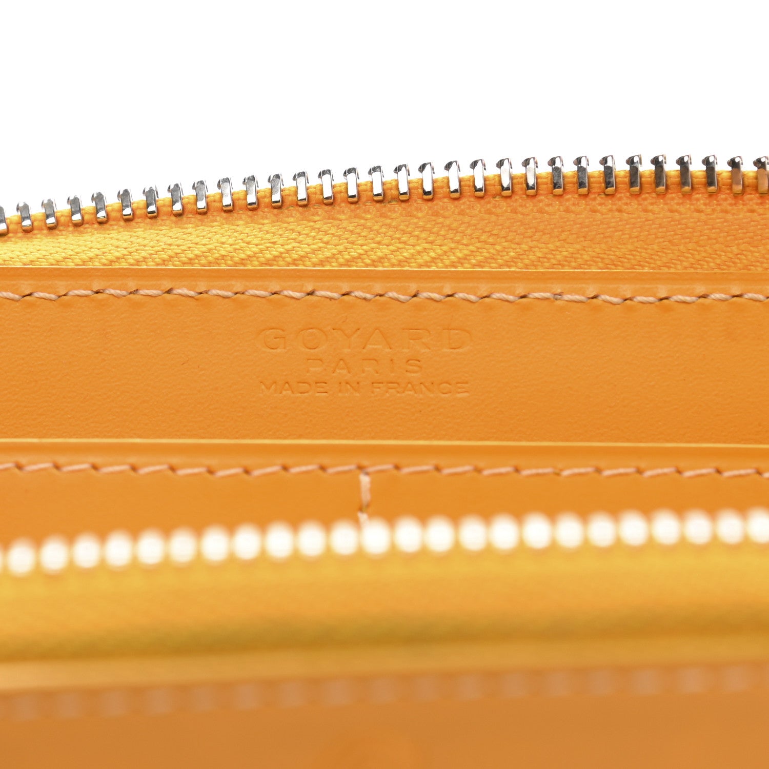 Goyard Goyardine Matignon Zip Around GM Wallet Yellow 6 of 12