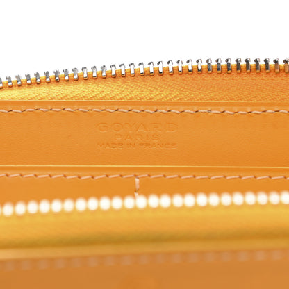Goyard Goyardine Matignon Zip Around GM Wallet Yellow 6 of 12