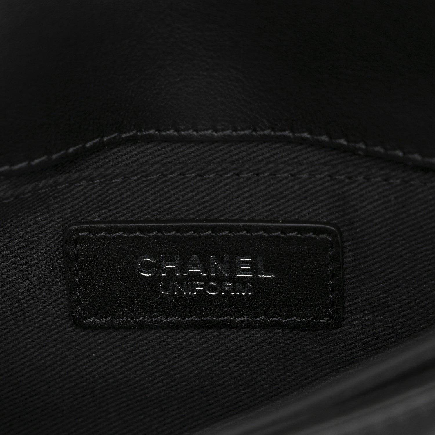 Chanel Calfskin Quilted CC Uniform Flap Belt Bag Black 6 of 10