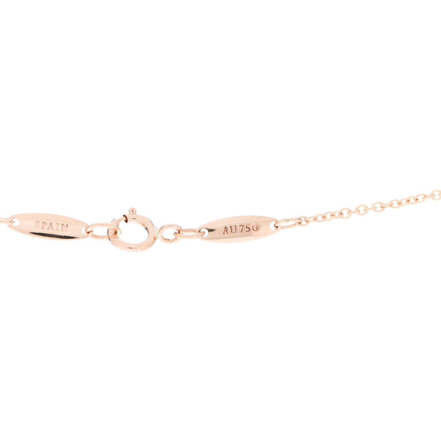 18K Rose Gold Diamond Elsa Peretti Diamond by the Yard Drop Pendant Necklace