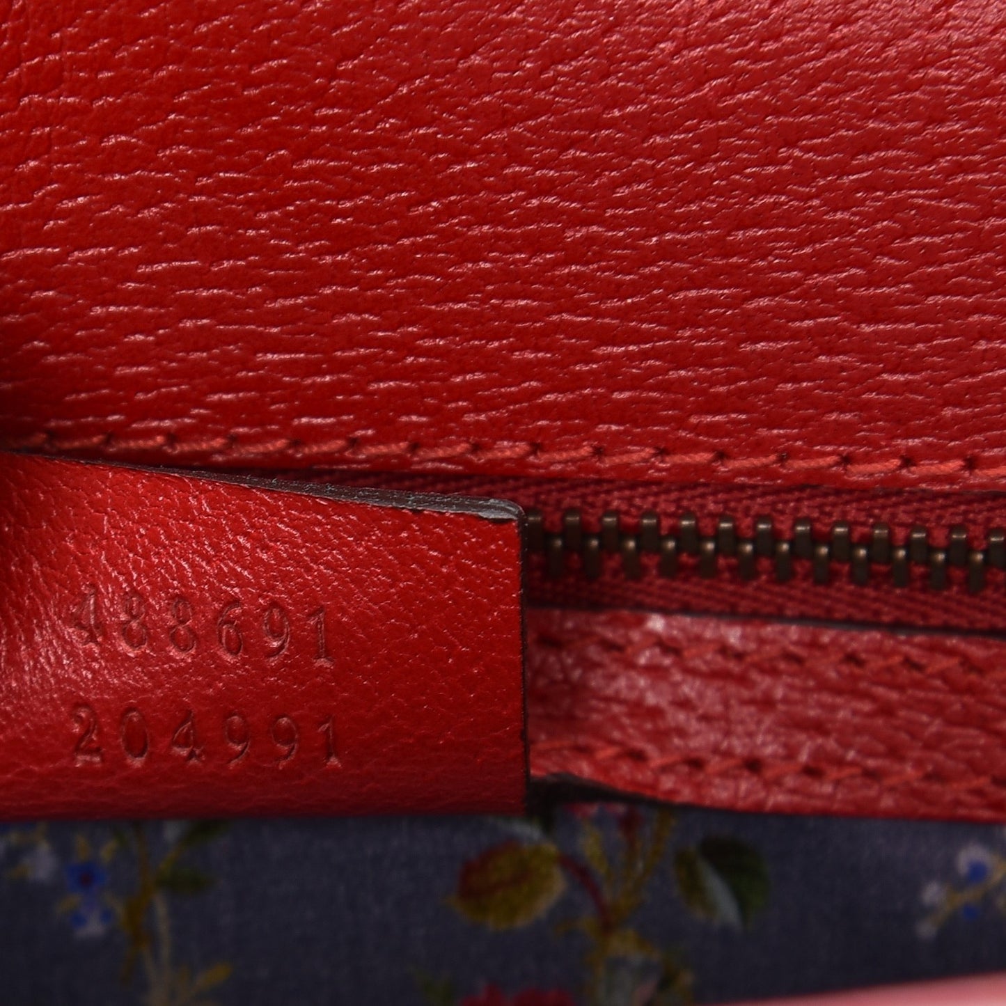 Calfskin Bamboo Web Medium Falena Moth Top Handle Bag Hibiscus Red