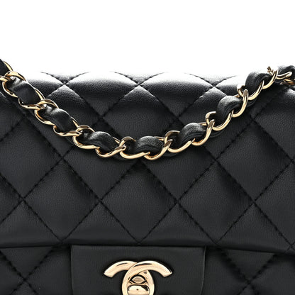 Chanel Lambskin Quilted Mini Rectangular Flap Black 21 of 28