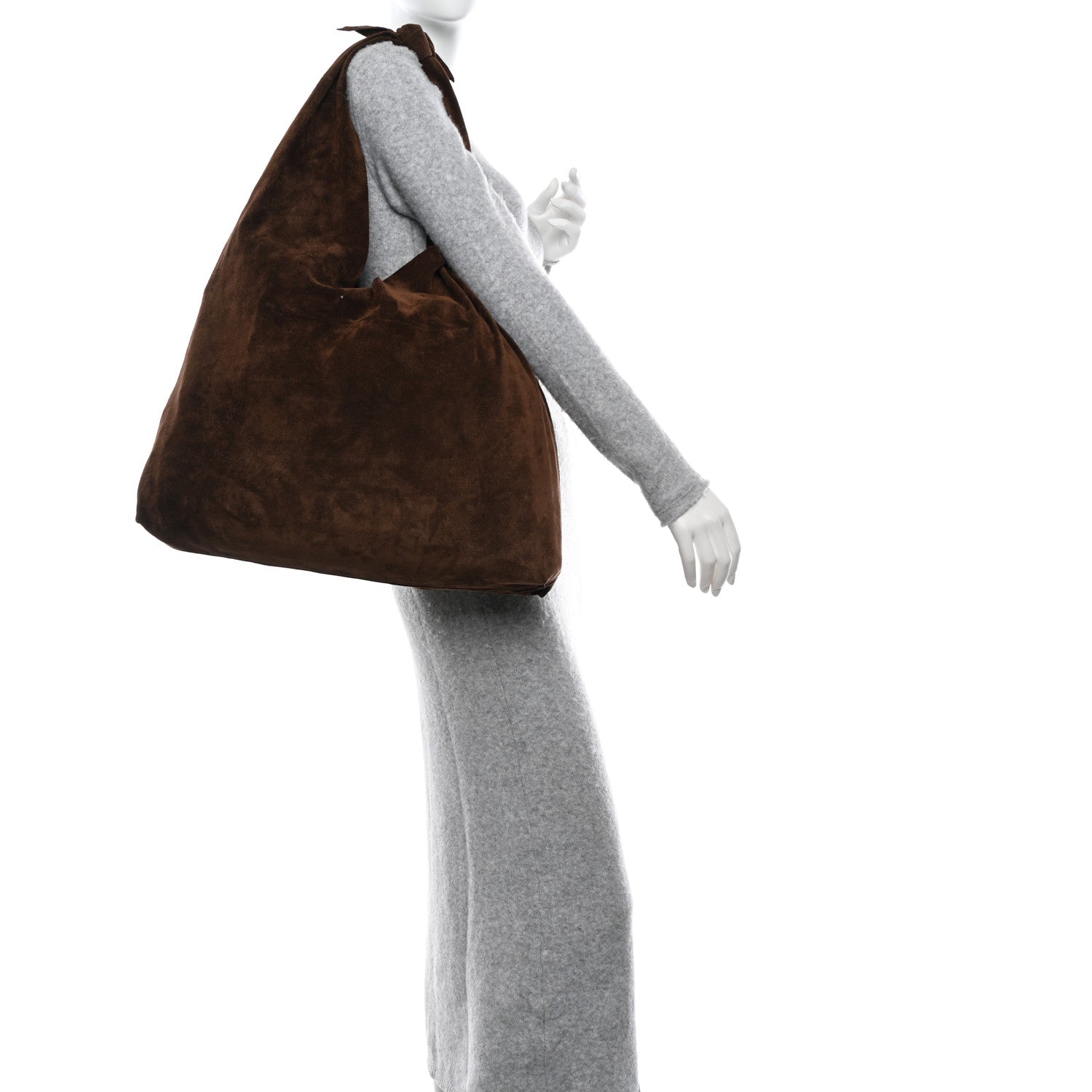 The Row Suede Bindle Bag Espresso 3 of 8