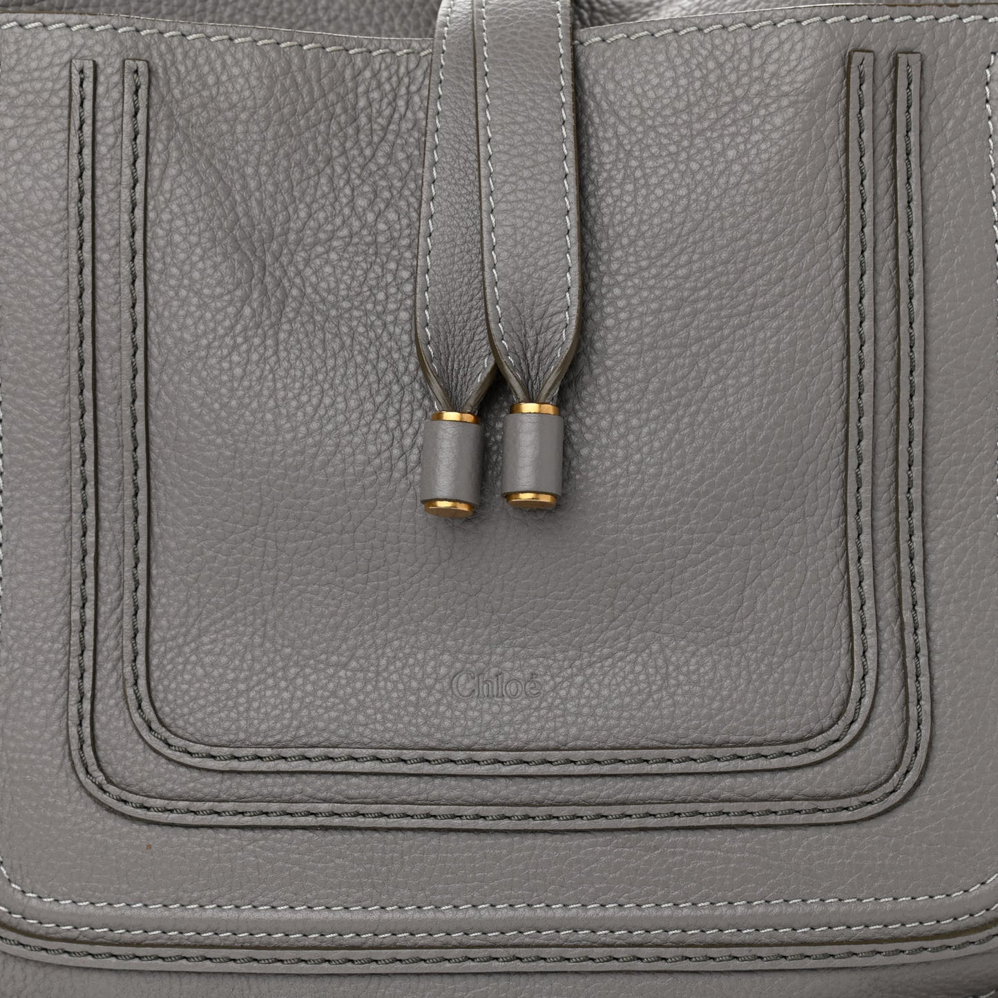 Calfskin Large New Marcie Tote Cashmere Grey